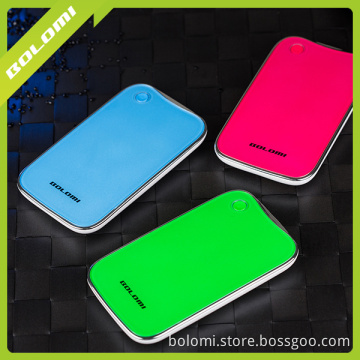 2016 New fashionable business gifts slim leathe Mobile Power Bank 4000mah portable charger external Battery
